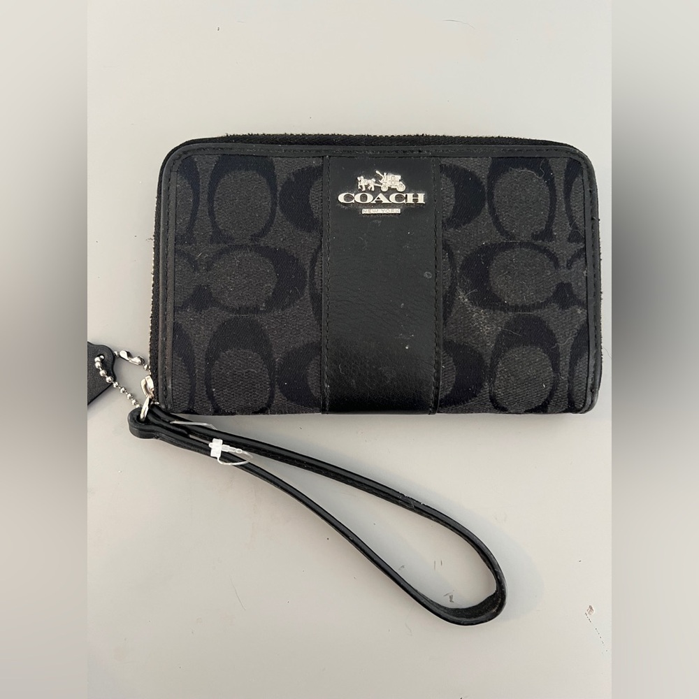 Coach Black Wristlet Wallet